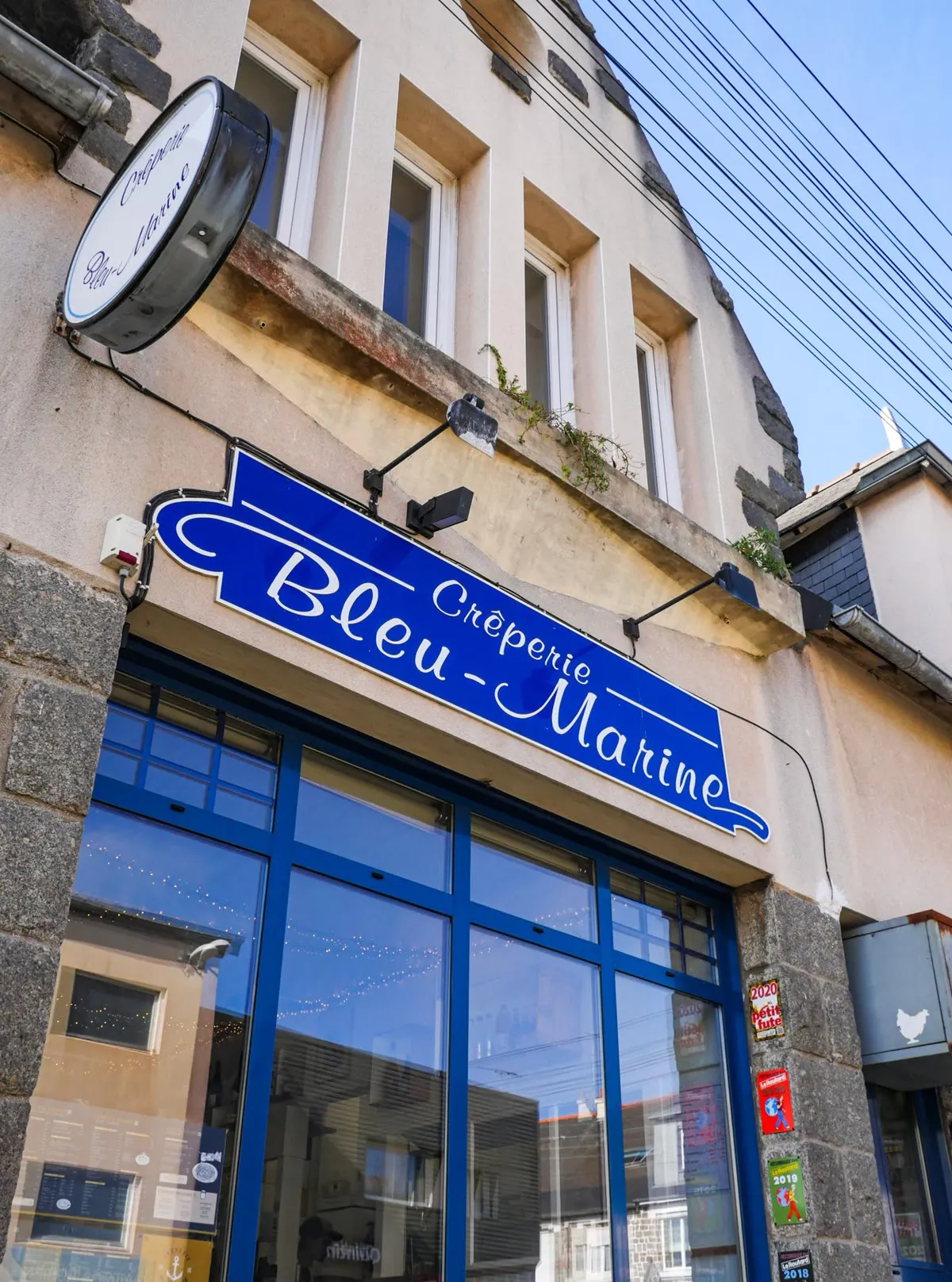 Devanture de la Crêperie Bleu Marine