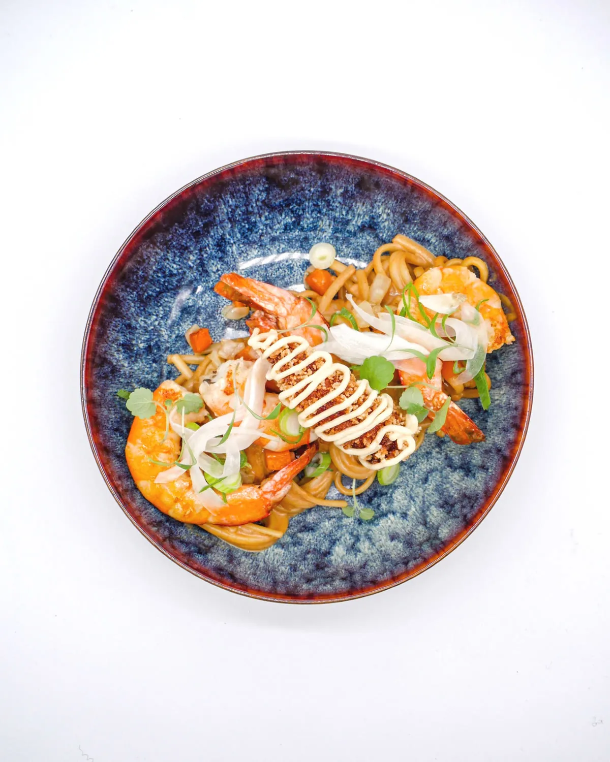 Gambas et nouilles sautées — La Grande Plage