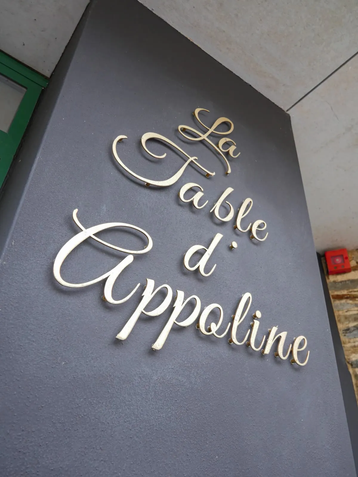 Enseigne La Table d'Appoline