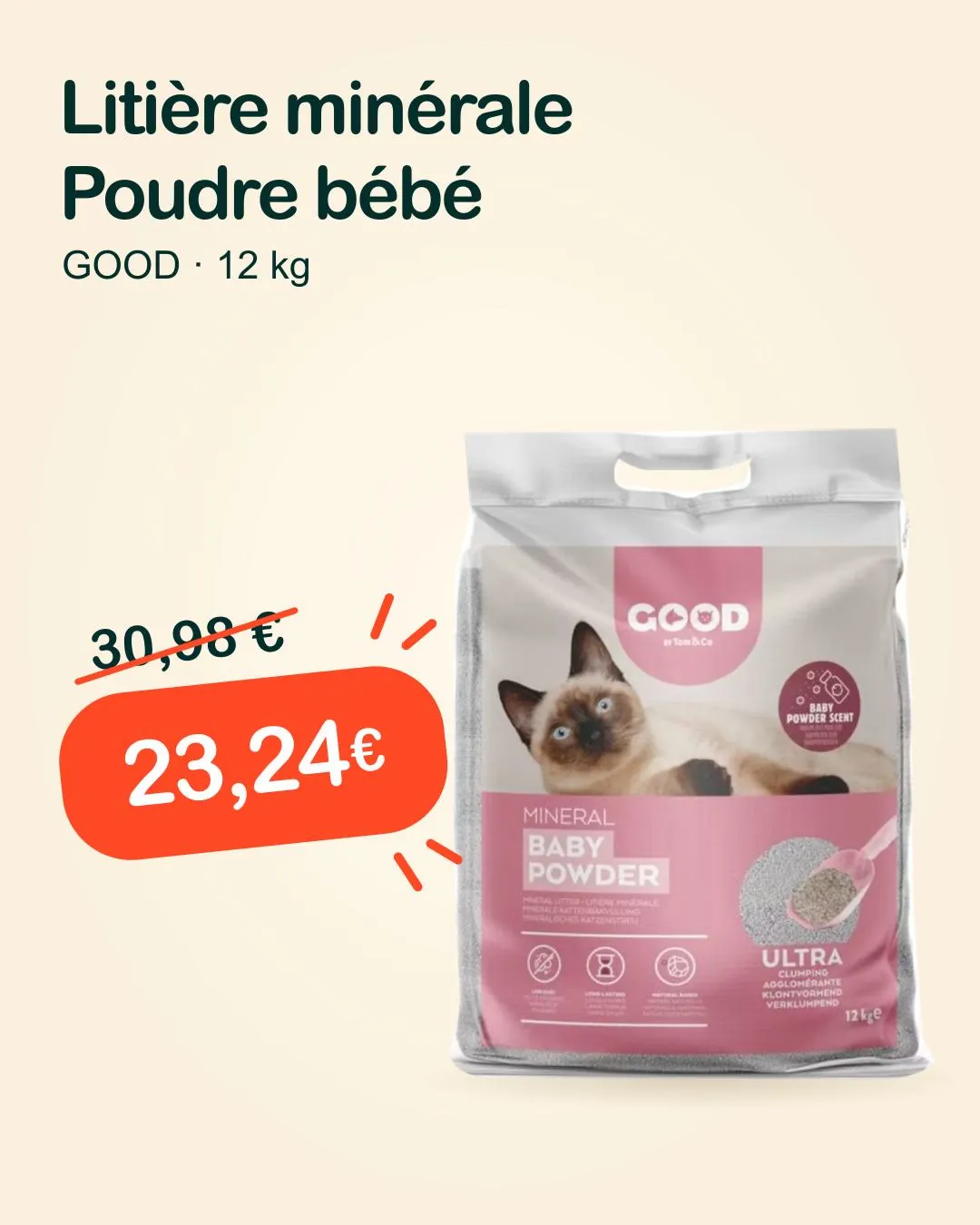 Visuel promotion litière pour Tom & Co Lanester
